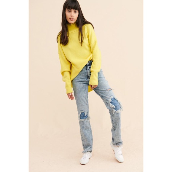 We The Free My Own Lane Distressed Straight Leg High Rise Jeans - Picture 1 of 8